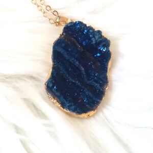 Avenue 9 gold tone necklace with reversable pendant